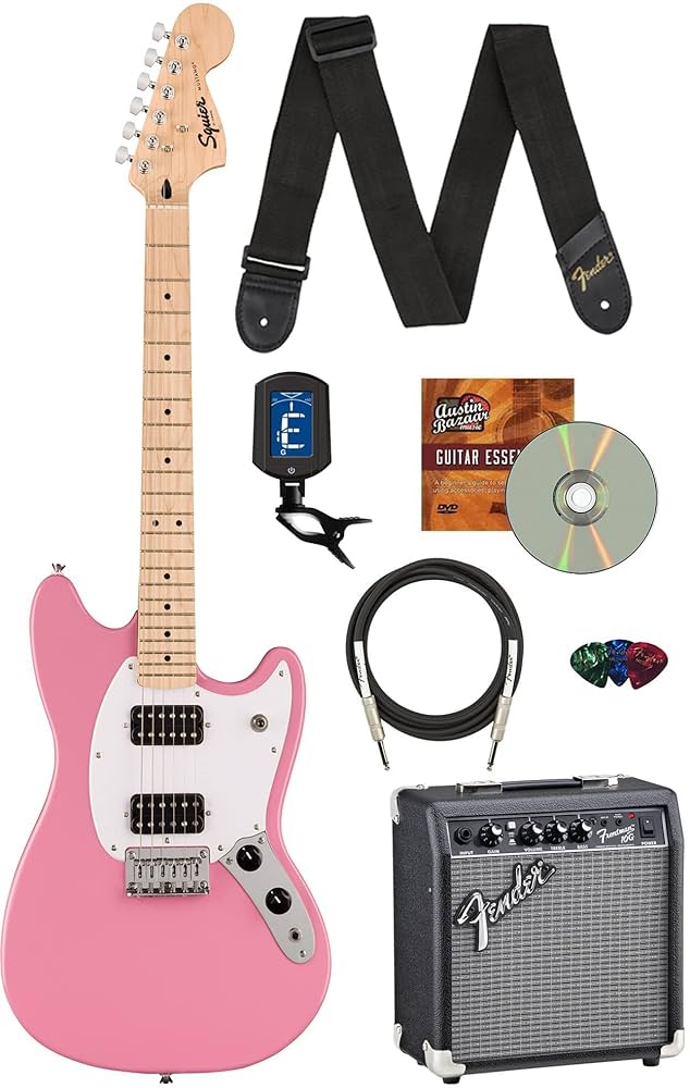ギター Fender Squier MUSTANG Amazon.com: Squire Sonic Mustang Electric Guitar, 2-Color